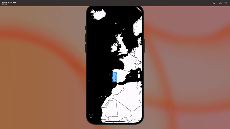 A square over Portugal's mainland territory