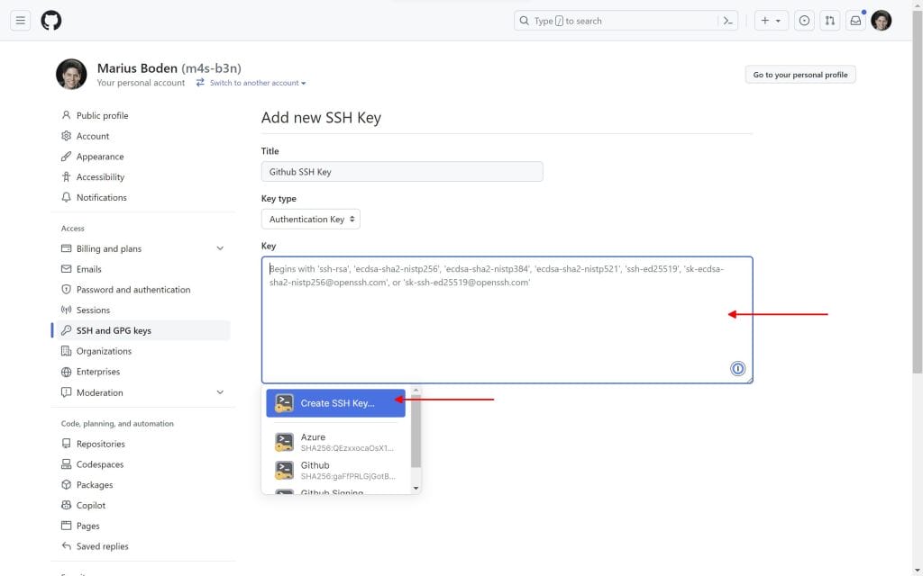 githubcreatekey_markers