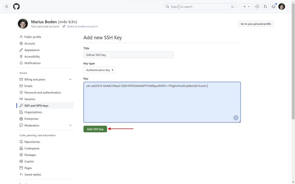 githubcreatekeysave_markers