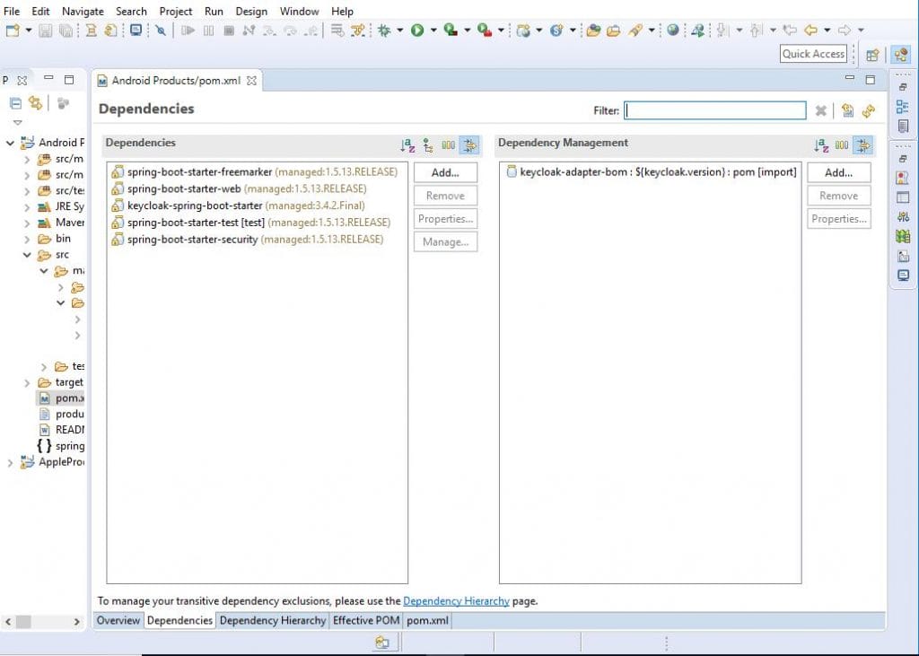 spring-boot dependencies