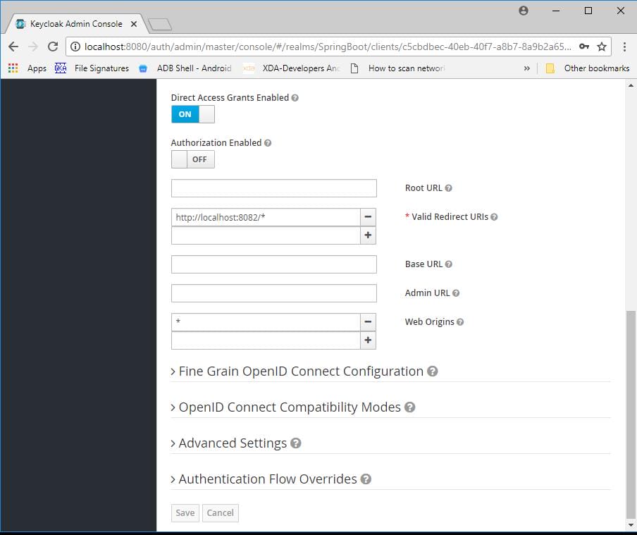 URL path of your application