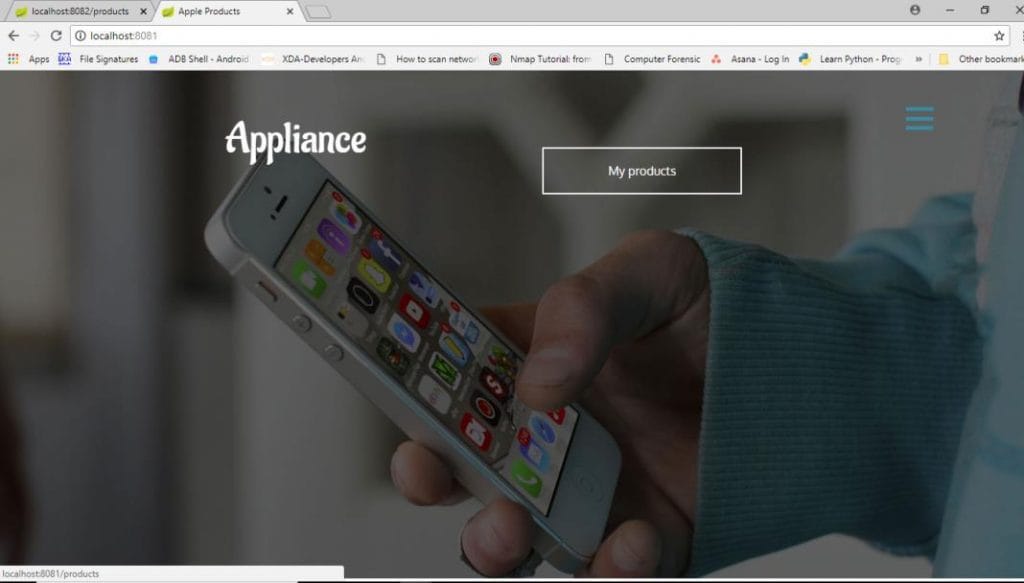 redirected to the application