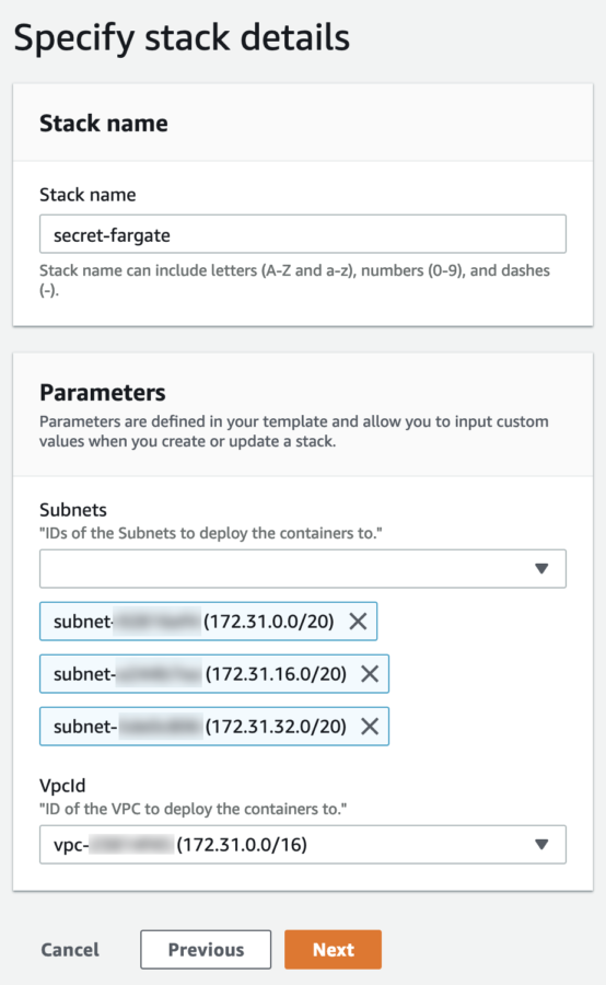Secrets in AWS ECS Fargate