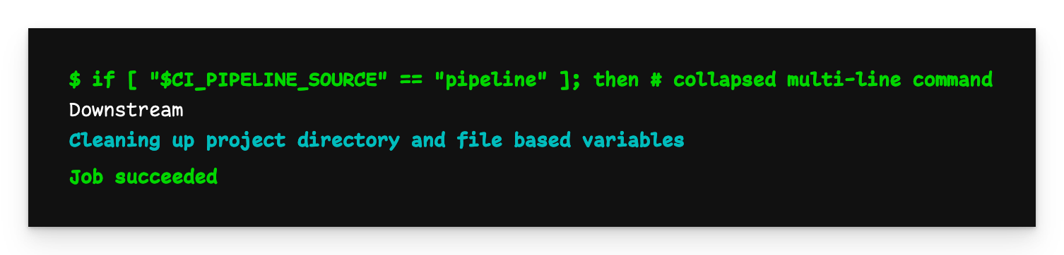 Pipeline output showing downstream-defined file contents