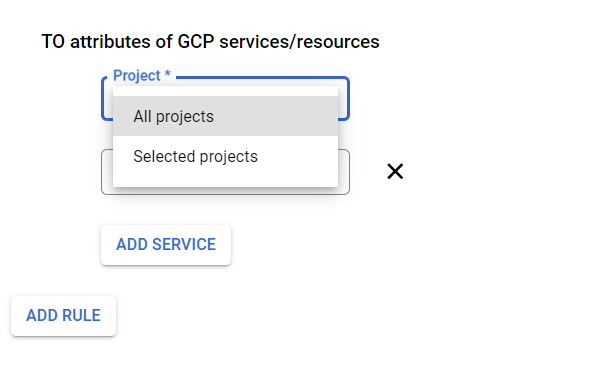 VPC Service Controls Ingress Policy target projects