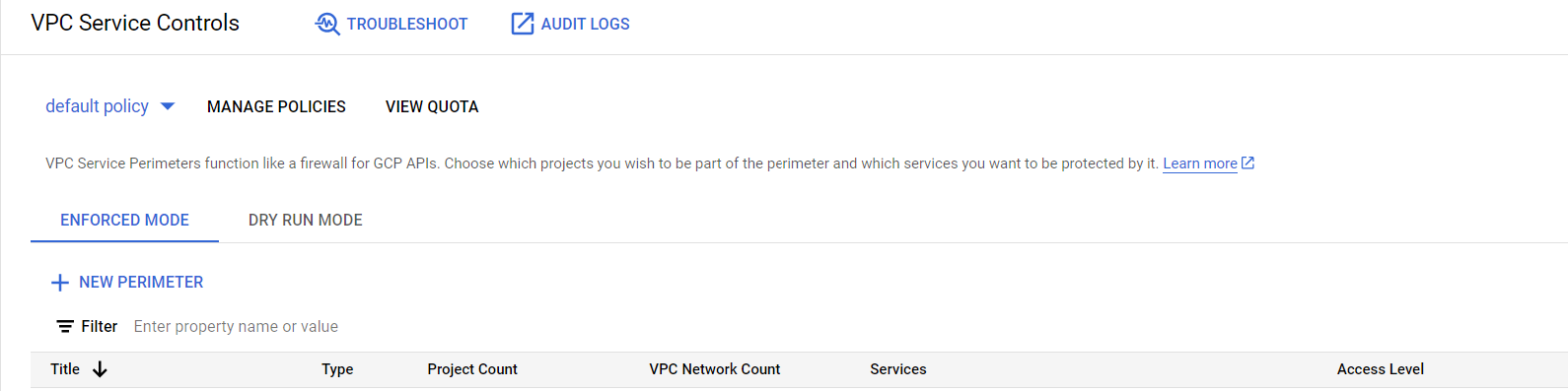 VPC Service Controls overview