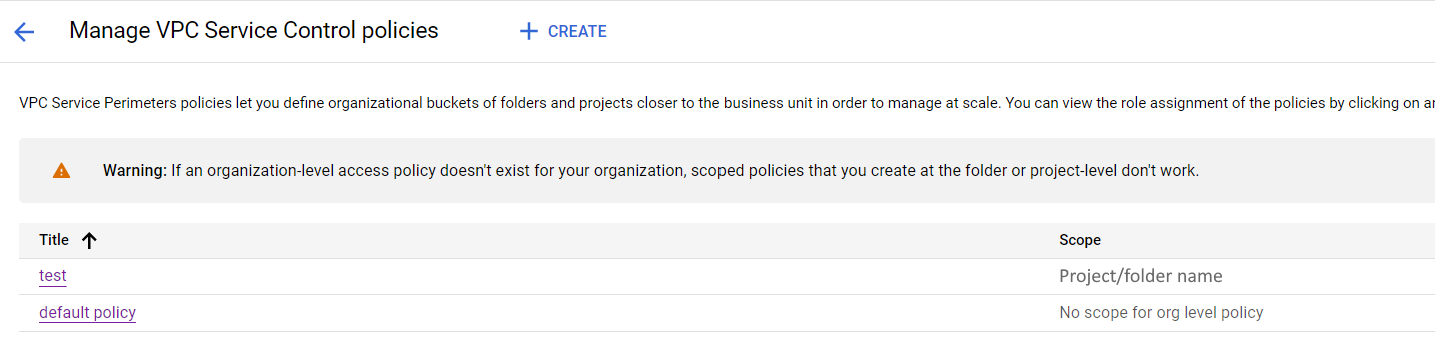 VPC Service Controls policies overview